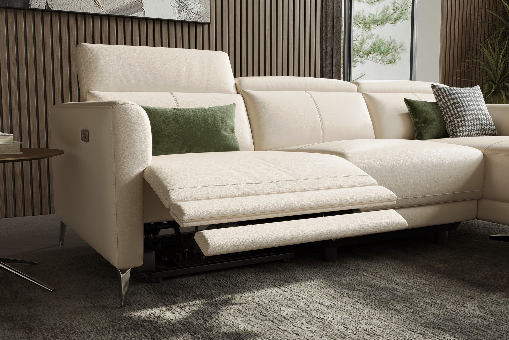 Andria Leather Reclining Sectional Sofa