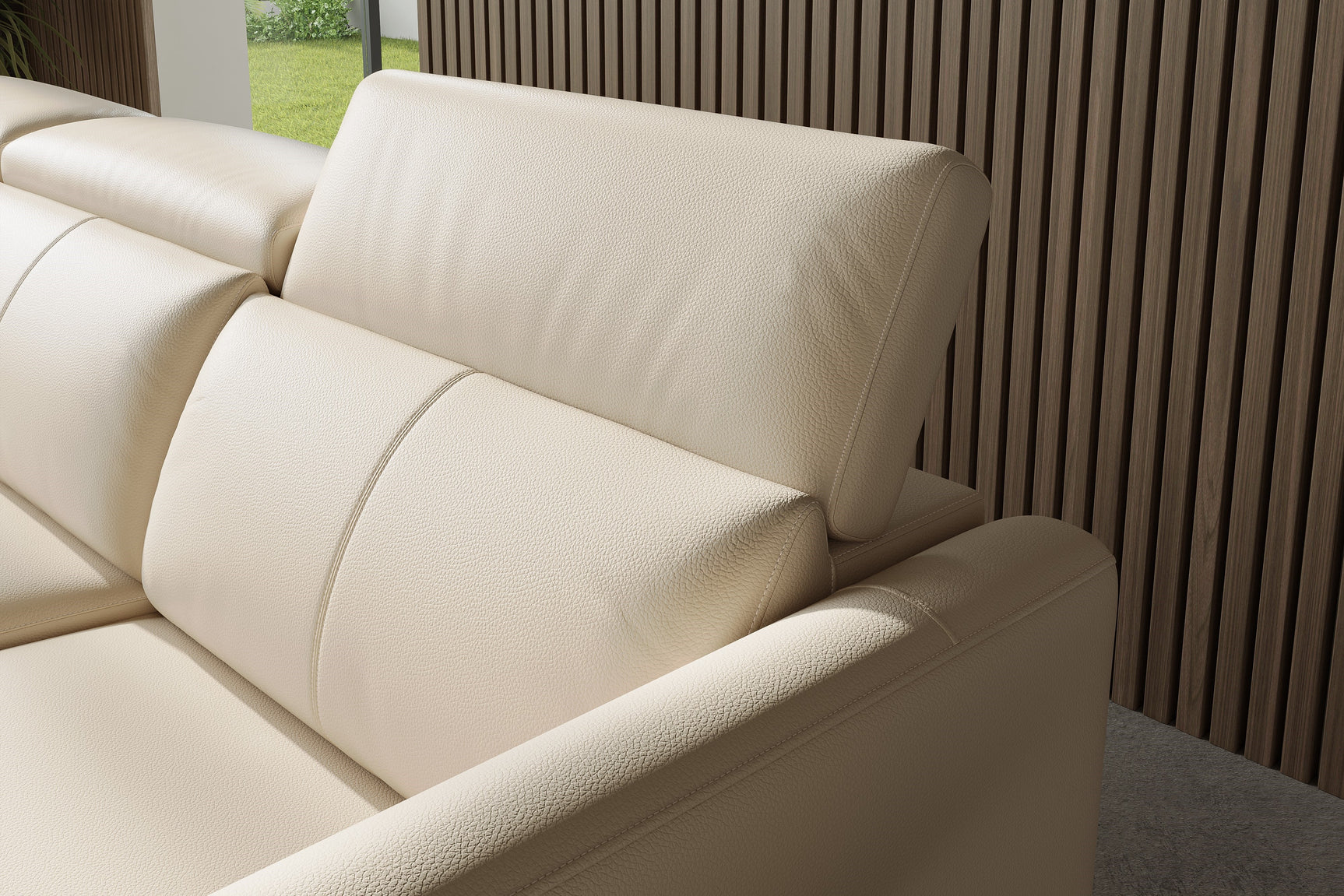 Andria Leather Reclining Sectional Sofa