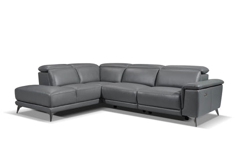 Pista Leather Reclining Sectional Sofa