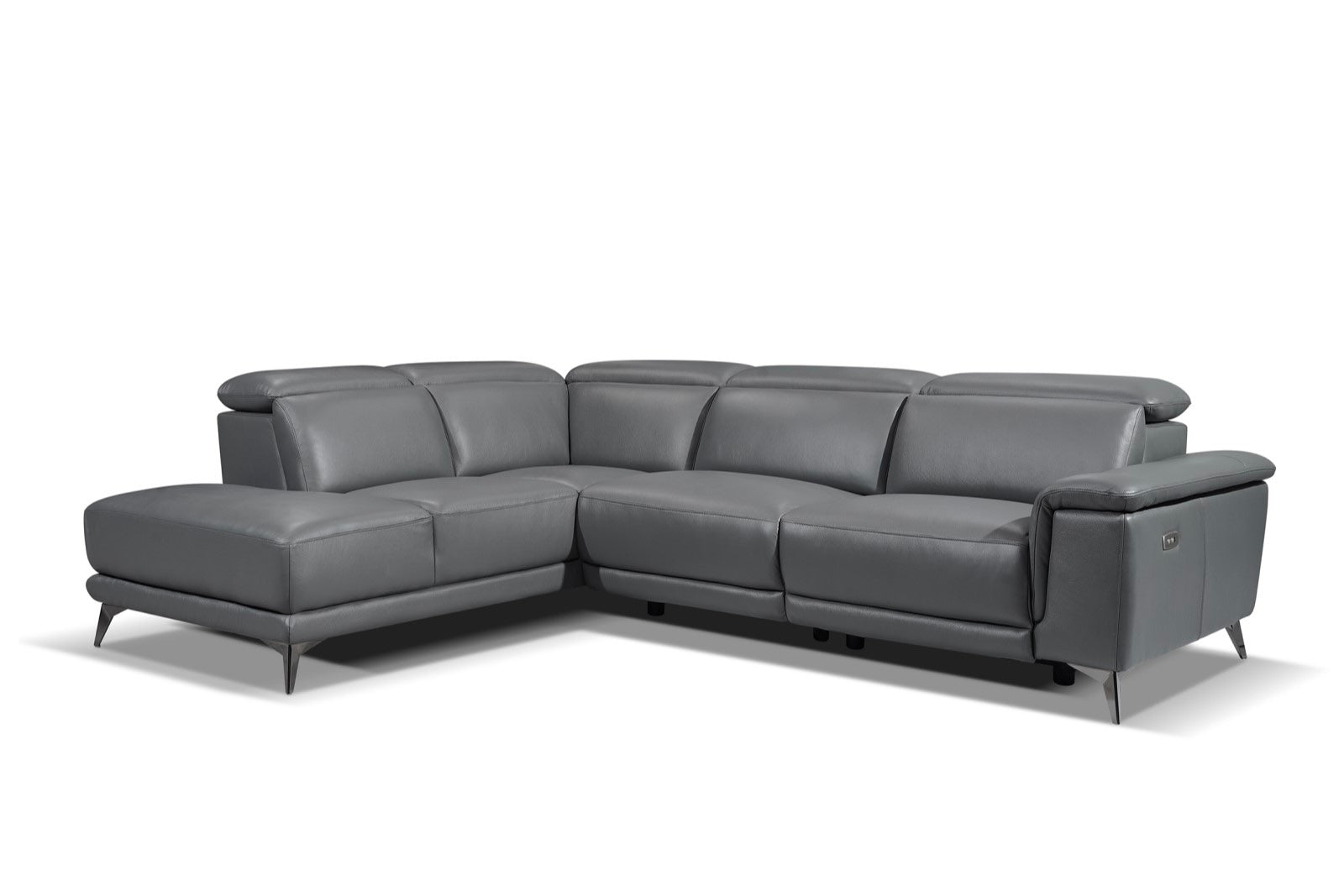 Pista Leather Reclining Sectional Sofa