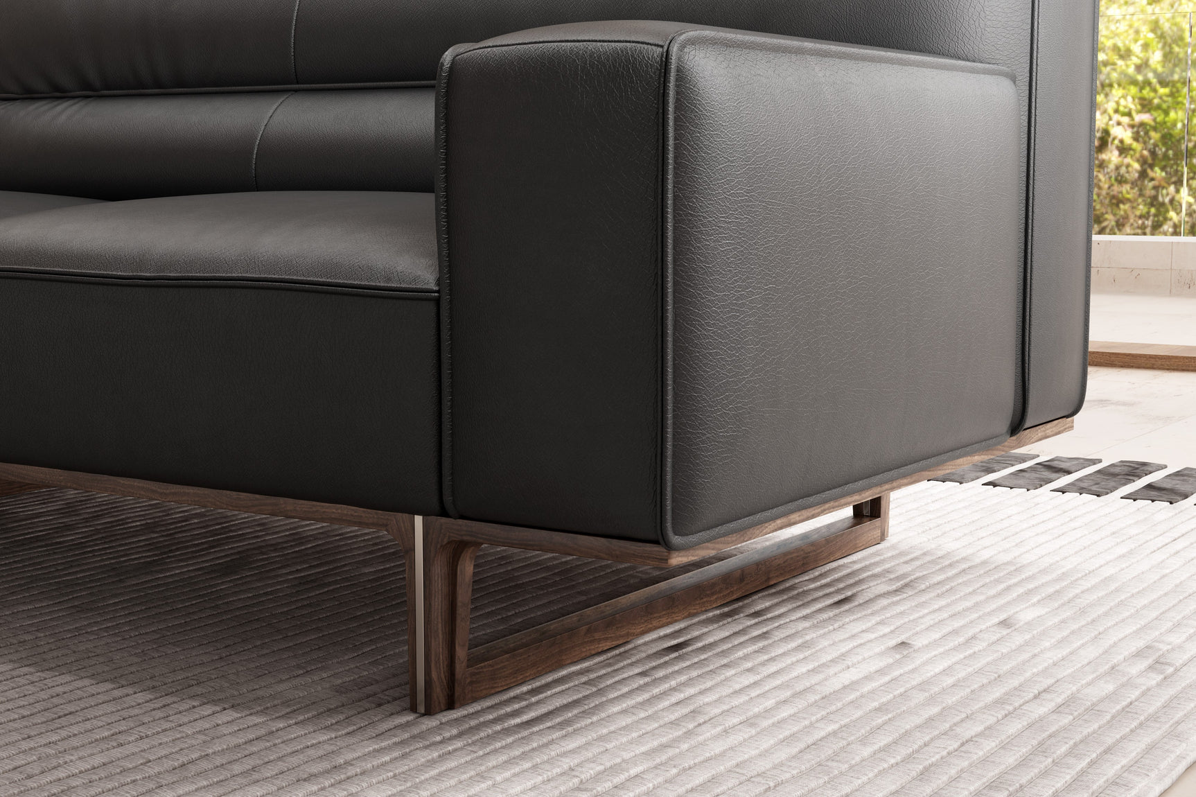 Varna Leather Sectional Sofa