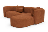 Jordyn Velvet Fabric Sectional Sofa