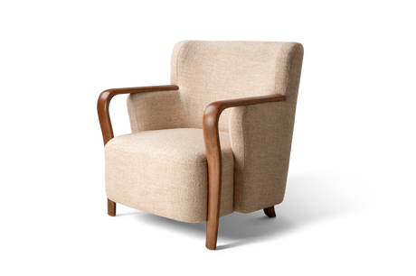 Emma Fabric & Wood Accent Chair
