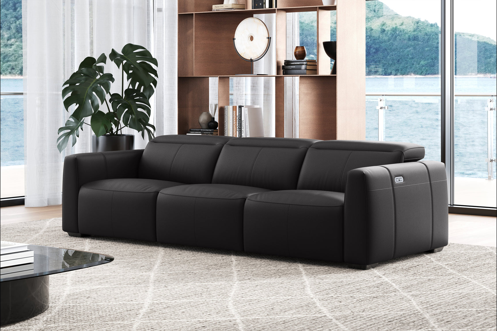 Carmen Leather Dual Recliner Sofa