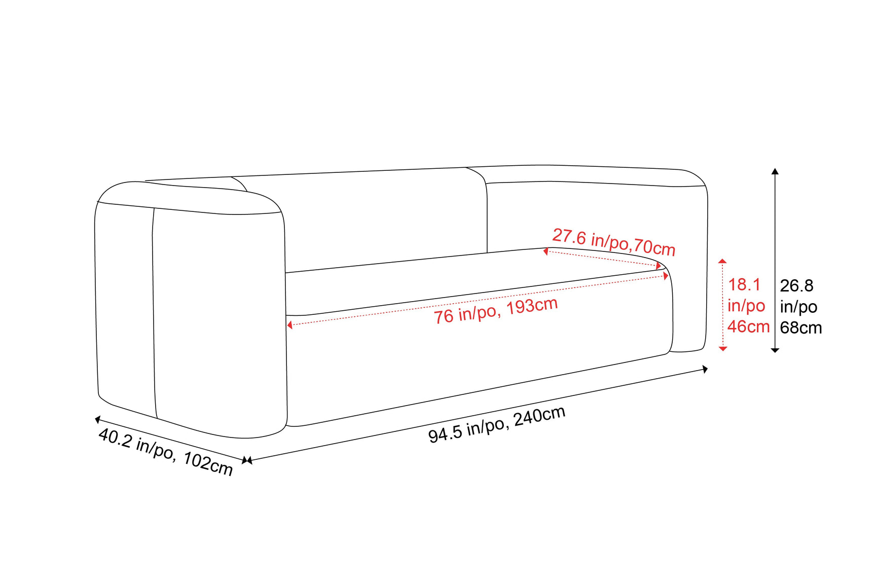 Jordyn Velvet Fabric Sofa