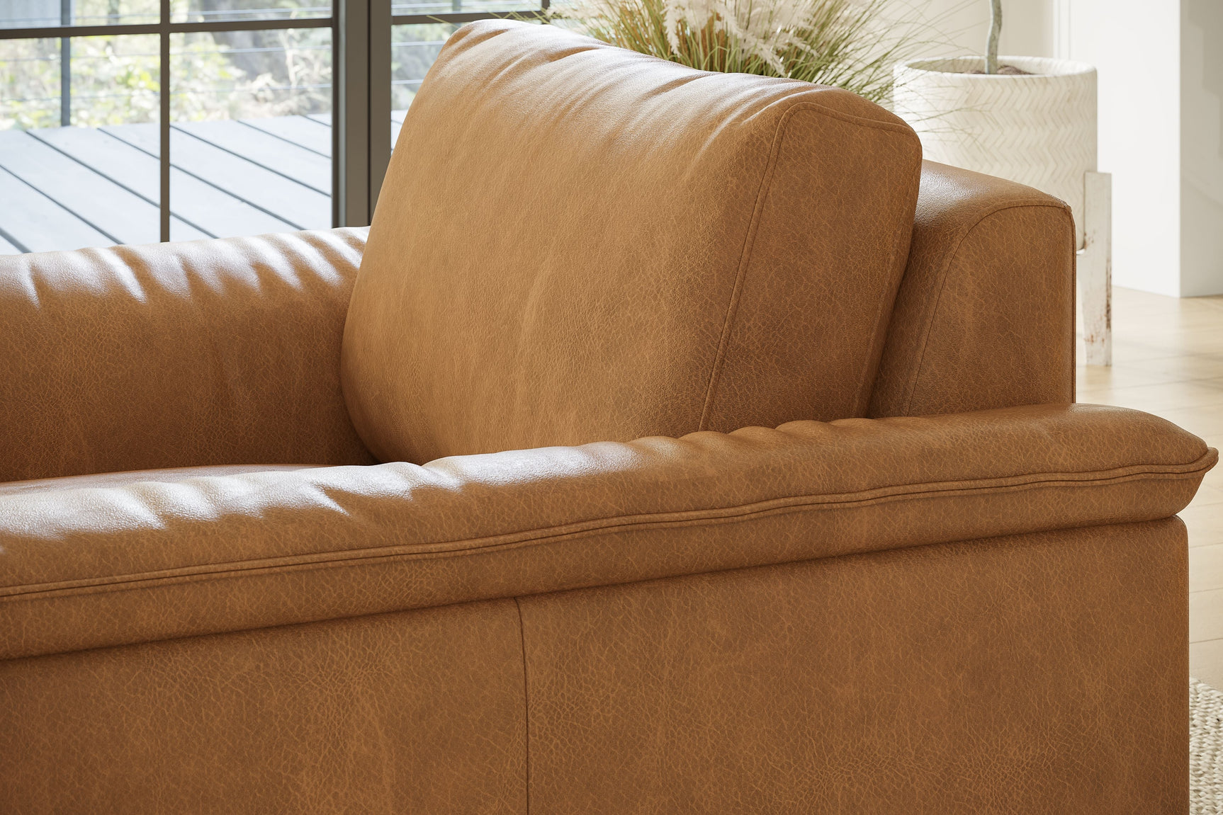 Zaira Leather Accent Chair