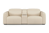 Carmen Leather Dual Recliner Sofa with Console