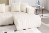 Alexus Corduroy Fabric Sectional Sofa