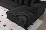 Alexus Corduroy Fabric Sectional Sofa