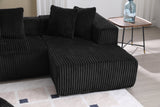 Alexus Corduroy Fabric Sectional Sofa