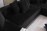 Alexus Corduroy Fabric Sectional Sofa