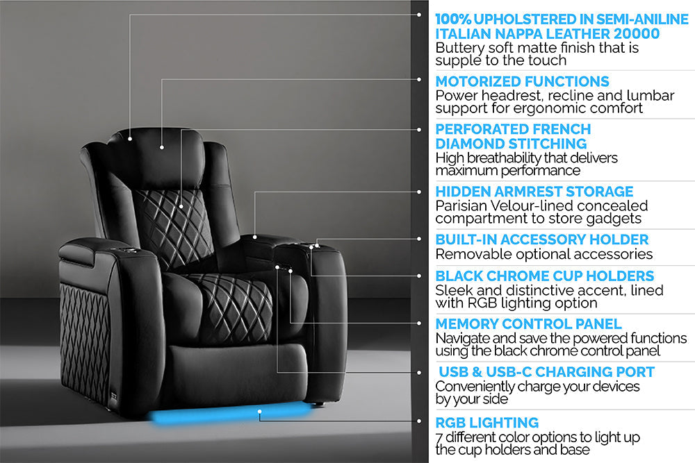 Tuscany Ultimate Cinema Seating – Premium Recliner Seating & Cinema Sofa