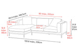 Bergen Fabric Sectional Sofa