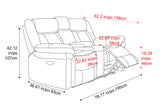Charlie Leather Recliner Sofa with Console
