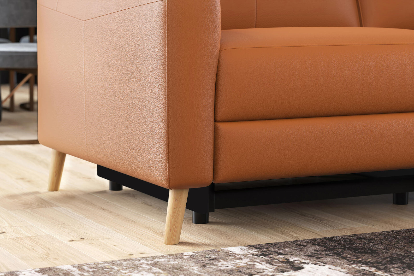 Elodie Leather Dual Recliner Sofa with Console