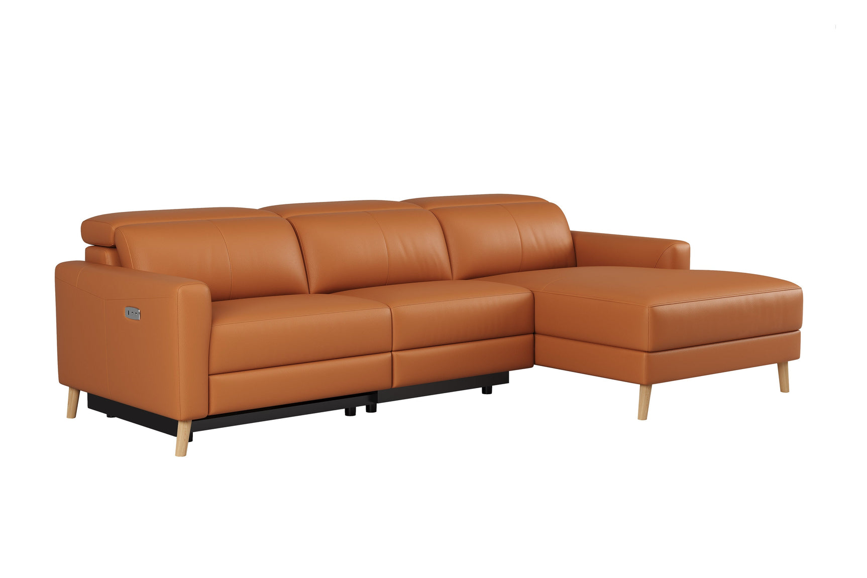 Elodie Leather Recliner Sectional Sofa