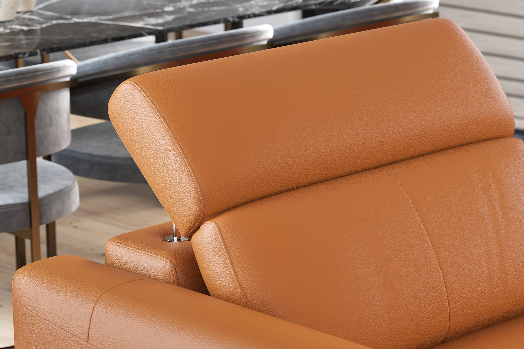 Elodie Leather Dual Recliner Sofa