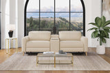 Elodie Leather Dual Recliner Sofa with Console