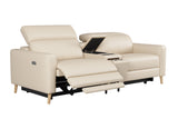 Elodie Leather Dual Recliner Sofa with Console