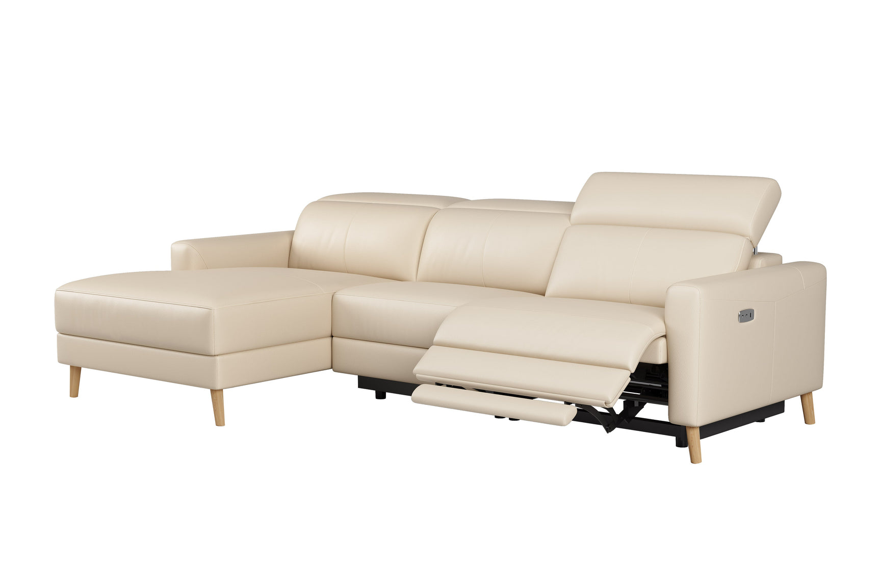 Elodie Leather Recliner Sectional Sofa