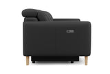Elodie Leather Dual Recliner Sofa with Console