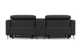 Elodie Leather Dual Recliner Sofa with Console