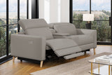 Elodie Leather Dual Recliner Sofa with Console
