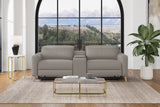 Elodie Leather Dual Recliner Sofa with Console