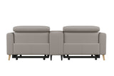 Elodie Leather Dual Recliner Sofa with Console