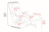 Armoni Leather Lounge Chair & Ottoman