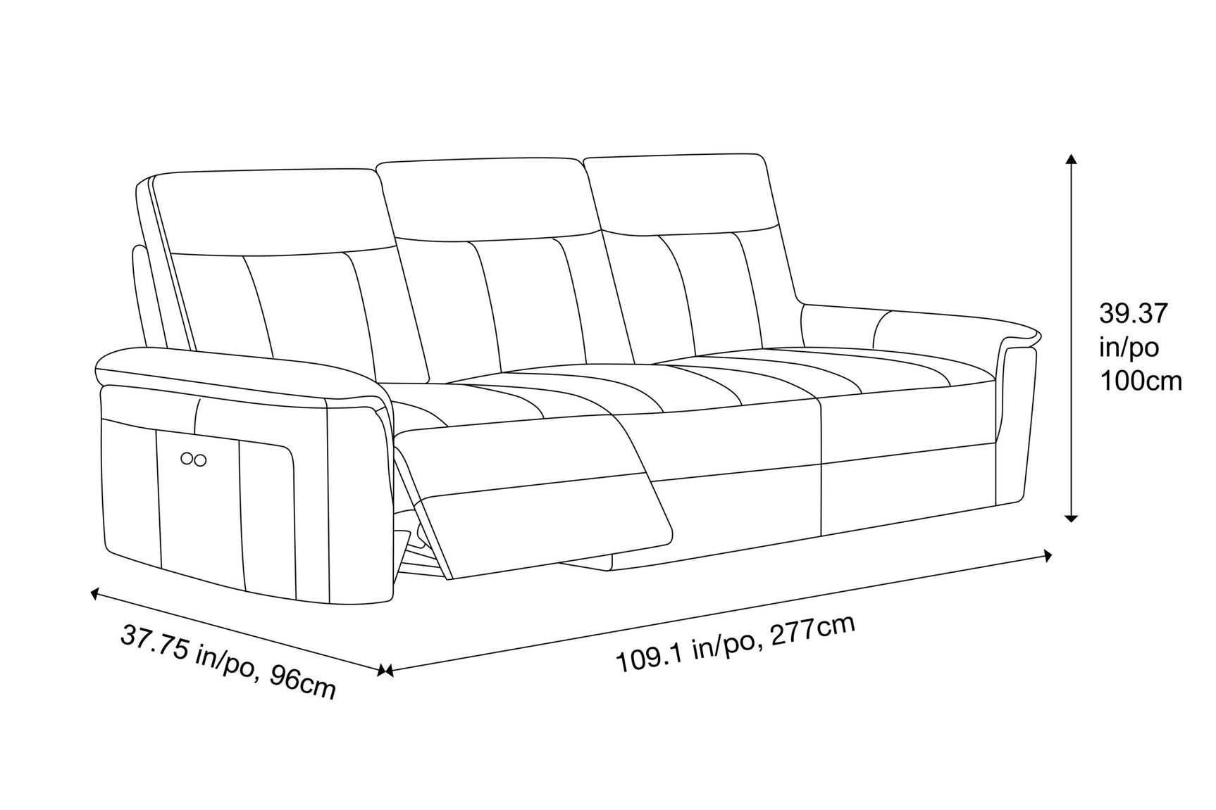 Heidi Leather Recliner Sofa