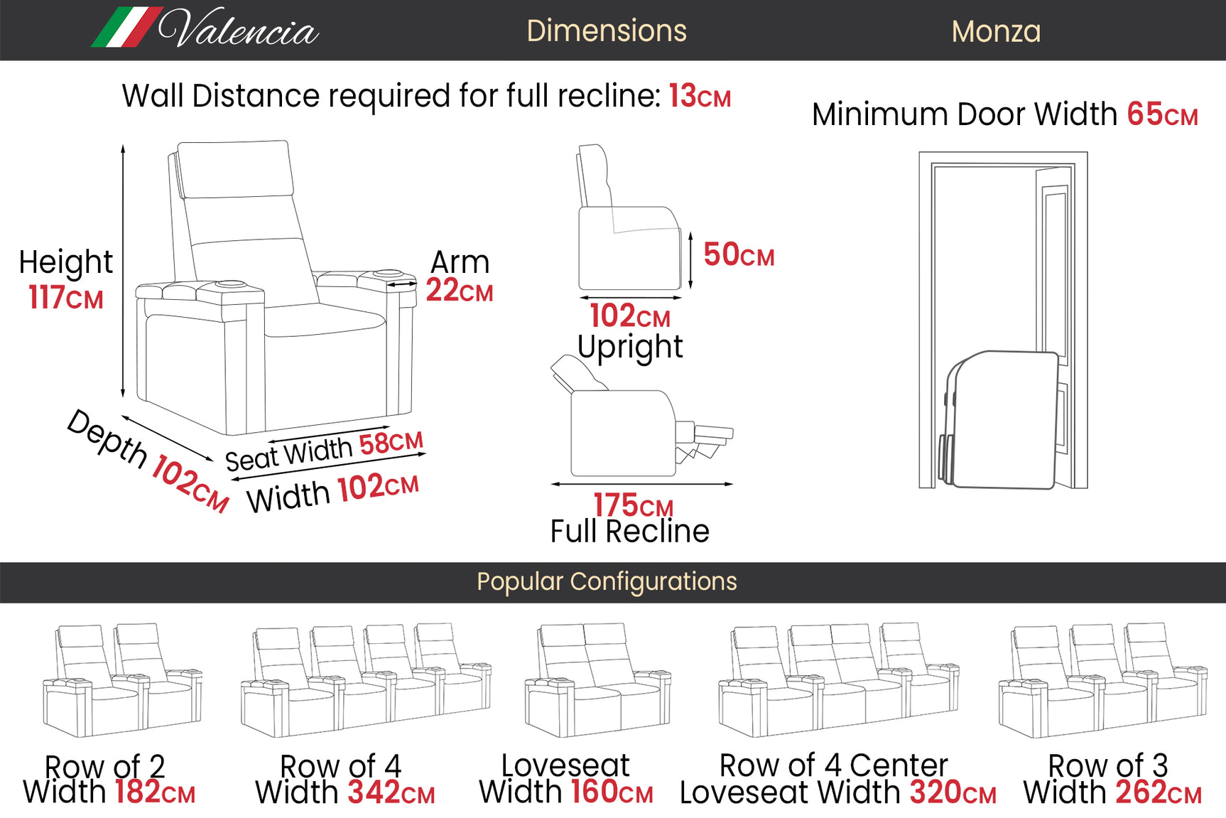 Monza Cinema Seating – Premium Recliner Seating & Cinema Sofa