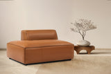 Nathan Leather Left Open-End Sofa Module