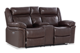 Charlie Leather Recliner Sofa with Console