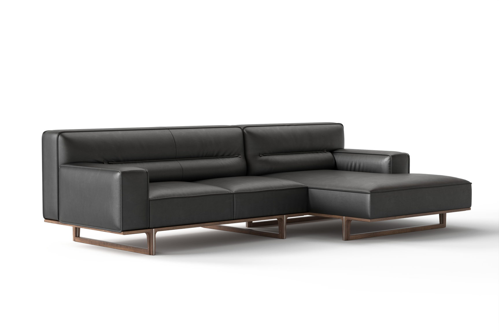 Varna Leather Sectional Sofa